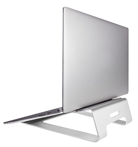 Kit Laptopständer Stand für Apple MacBook Ergonomisch Portabel Kühlend aus Hochwertigem Robustem Aluminium mit Rutschfesten Gummifüßen – Silber - 4