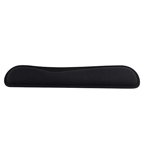 TRIXES Almohadilla de gel para teclados y alfombrilla para el rat  n con soporte para la mu  eca en negro