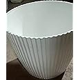 Pankaj Nursery Plastic Round Mega Indoor and Outdoor Pot | Color : White | Pack of 2 (12 Inches)