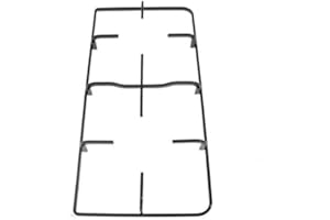 GRIGLIA PIATTINA SMALTATA NERA 2 FUOCHI ADATTABILE SAMET 46 X 23 CM FRANCO BRASINI