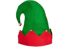 YUNHENTONG Cappello Elfo Natale Cappello Elfo Bambino Adulto Cappello Elfo Bambina Donna Cappelli Elfo Bambini Feltro Cappello da Elfo di Natale per Feste di San Nicola, Cosplay, Feste in Maschera