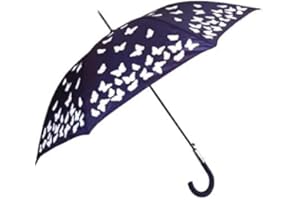 GOODFORGOODS Goods4good Paraguas Cambia Color Con la Lluvia Agua Mujer/Niña, Hombre Lunares Estrellas Árbol de la Vida Largo Automático 60cm (Morado-Oscuro)