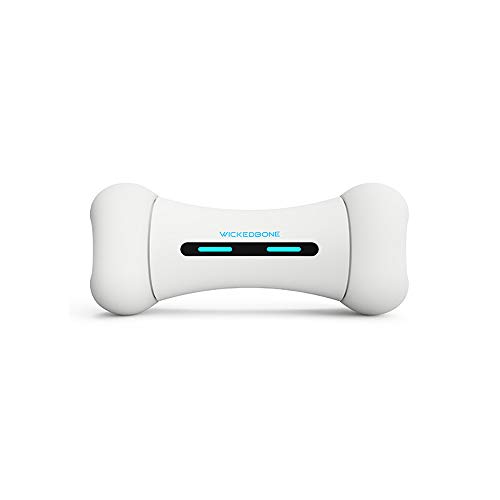 CX ECO WickedBone Smart Amuse Hundeknochen Pet Durable Chew Toys Bone Chew Toy für Aggressive Kauziere unzerstörbare Welpen Spielzeug für große Hunde mit App,White