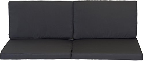 beo Loungekissen Ersatz für Monaco Set Gruppen Austauschkissen wasserabweisend Set mit 8 Kissen, 5 cm dick, anthrazit / schwarz - 6