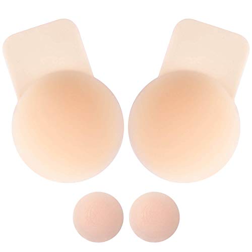 Blooven Cache-tétons Lift, Push Up Soutien Gorge (Beige, DD/E Cup)