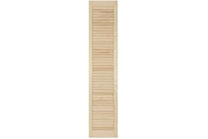 KB TOOLS Louvre Door – Pine Wood – Vented Open – Ready to Paint Internal Louvre Cupboard Doors – Slatted Wardrobe Doors – Various Sizes (1406mm (55.4") Height, 294mm (11.6") Width)