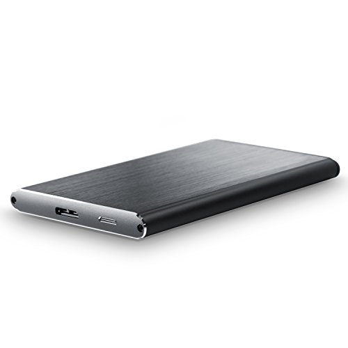 CSL - Ultra Slim USB 3.0 SSD Festplattengehäuse UASP fähig | für 2.5" SSD Festplatten | inkl. UASP Mode (USB 3.0 Booster) | Festplattenhöhe bis 7mm
