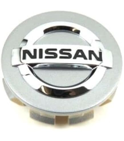 Nissan Wheel Center Caps (4pcs) – 54mm / 2 1/8 Inch – For Altima, Maxima, Murano – Gloss Black/Chrome