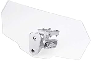 Hlyjoon Motorrad Universal Einstellbare Windschutzscheibe ABS Windabweiser Windschutzscheibe Windschutzscheibe-Clear Windabweiser Wind Splitter