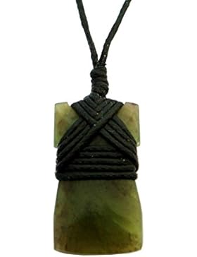 Maori Greenstone / Jade Pounamu Toki Kettenanhänger aus Neuseeland - Small