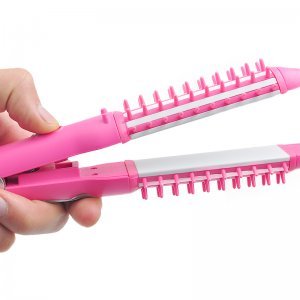 Denshine Hair Brush Straightener Flat Iron Hair Curling Tongs Curler Machine