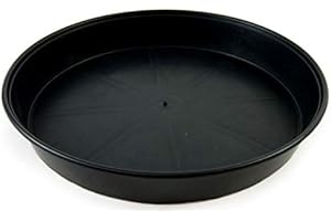 Muddy Hands Heavy Duty Black Round Plastic Plant Pot Saucer Planter Water Drip Tray Base Plate (1, 50cm)