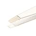 Effleurer Beauty Precision Mini Tweezers - Professional Stainless Steel Small Slant Tip Eyebrow Tweezer (White Color)