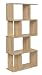 Produktbild ts-ideen Design Regal Hochregal Standregal Bücherregal CD-Regal Aufbewahrung Holz Eichenoptik 128,5 x 60 cm