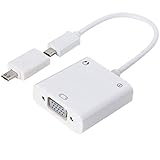 Verbinden Sie MHL-Adapter mit TV/Monitor mit VGA-Kabel.