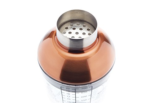 Bar Craft Boston Cocktail-Shaker, Glas, 650 ml, Kupfer-Finish - 2
