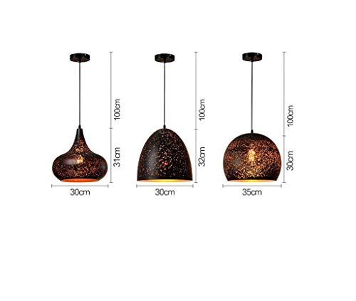 OYY Modern the Corrugated Cardboard, Chandeliers Chandelier Retro Loft Single Head E27 Cafe Bar Iron Chandelier, Lights Lamp Bar Light Factory Fashion.Z with Home Use,F,