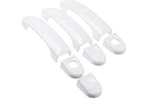 HXINOA Auto-Türgriff-Abdeckungen, glänzend, schwarz, weiß, für VW Transpoter T5 T6 Caddy Van 2003–2015