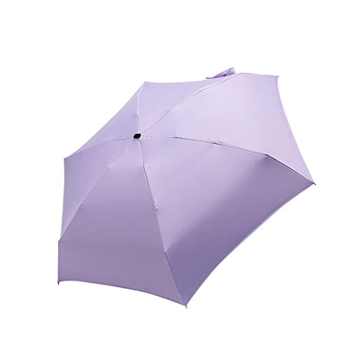 Preisvergleich Produktbild jfhrfged Flat Lightweight Umbrella Parasol Faltbarer Sonnenschirm Mini Umbrella (Lila)