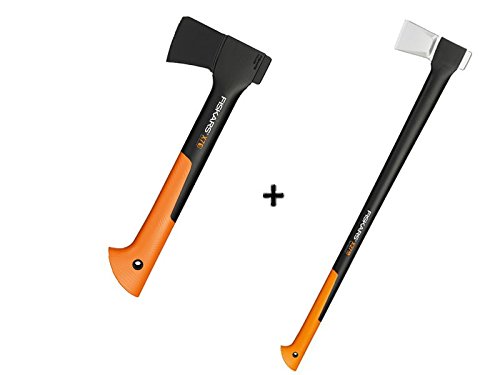 Preisvergleich Produktbild Gartenpaul Set: FISKARS Spaltaxt X27 - XXL + FISKARS Universalaxt X7 - XS