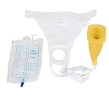 colector urinario MATERIAL DE SILICONA: el colector de orina en bolsa para el catéter está hecho de silicona médica de alta calidad, no estimula la alergia a la piel, cuida la piel suave y lisa