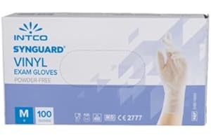 R MOVE 100 guanti in vinile XL senza polvere, senza lattice, ipoallergenici, certificati CE trasparenti conforme alla norma EN455 e EN374 per i test dei guanti medici monouso (Taglia XL)