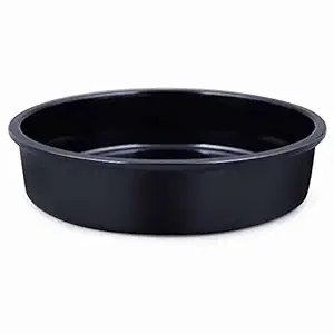 The Pets Company Melamine Cat Food Bowl, Whisker Stress Free Wide Cat Dish, Black, Large, 850 Ml