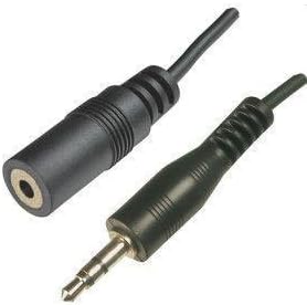 10M BLK 3.5MM STEREO M-F EXT CBL GLD