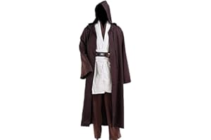 NUWIND Męski kostium Jedi, średniowieczna tunika, peleryna z kapturem, płaszcz, szlafrok, Halloween, cosplay, strój dla dorosłych