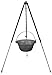 Produktbild Grillplanet Set Gulaschkessel mit Dreibein 130 cm (10 Liter Eisen original ungarischer Gulaschtopf Feuertopf Feuerkessel Kochkessel Suppentopf Kesselgulasch Topf)