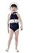 Beautiful Baby Girl Swimsuit A Suit of Swimming Cap And Swimsuit Blue (1~2Y)