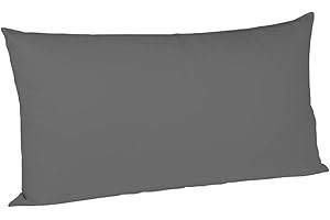 Fleuresse Colours Kissenbezug, Mako Satin, Steingrau, 40 x 80 cm