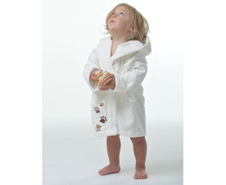 My Munchkin Organic Safety Bathrobe - Golden Bear Footprints