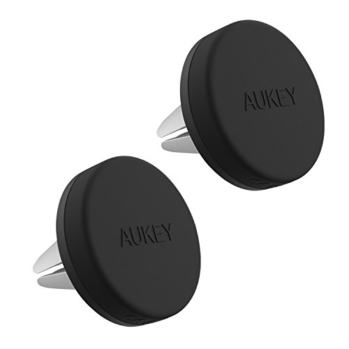 AUKEY Soporte M¨®vil Coche Magn¨¦tico Universal ( 2 Pack ) para Rejillas del Aire Soporte Smartphone Coche para iPhone 7...