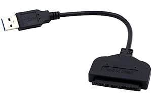 pjp electronics Tool free USB 3.0 to 2.5 inch SATA III Hard Drive Cable Adapter USB Bus Powered/USB 3 to SSD, Support UASP SATA III (sata cable)