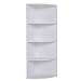 Produktbild HOMCOM Eckregal Standregal Bücherregal Dekoregal Blumenregal Holzregal fächerförmig 4 Fächer Weiß 39,5 x 39,5 x 120 cm