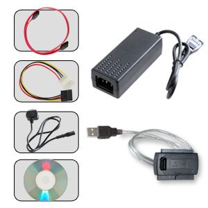 USB IDE SATA Konverter Adapter 2,5/3,5/5,25 + Netzteil - 3