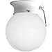 Produktbild Progress Lighting P3605-30SW Ceiling Fixture with White Glass Globe and Pull Chain, White by Progress Lighting