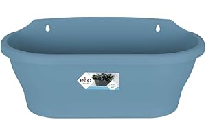 elho Corsica Wall Basket 39 - Planter for Balcony & Outdoor - Ø 39.0 x H 18.5 cm - Blue/Vintage Blue