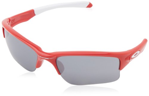 Oakley Men’s Quarter Jacket Sunglasses, Red, 61