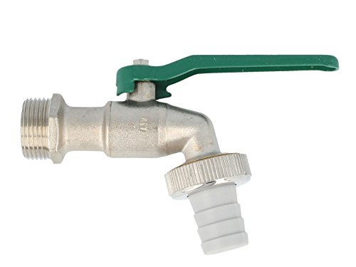 tecuro Auslaufhahn Kugelauslaufventil Zapfhahn 3/4" Wandanschluss - Griff grün