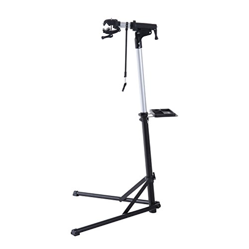 Homcom® Fahrradmontageständer Fahrrad Reparaturständer Montageständer Zentrierständer mit Werkzeugablage - 3