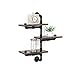 Produktbild LUYIASI- Loft Retro Wasserpfeife Rack Rahmen Eisen Bücherregal Wohnzimmer Schlafzimmer Wandrahmen Massivholz Trennwände Wandregale Shelf (größe : 3-layer)