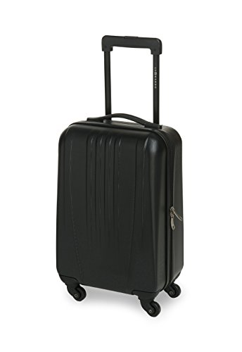 Preisvergleich Produktbild Leonardo Koffer Schwarz 31,5L Reisekoffer Handgepäck Trolley Koffer Hartschale Boardcase