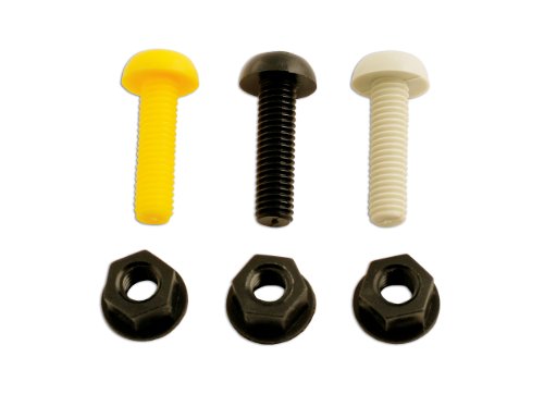 The Tool Connection Ltd. Connect 31526 3/4 de Pulgada de plástico Tuercas y Pernos de matrícula - Pure (100 Unidades), Color Blanco