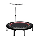 HYYDP Trampoline portatif et pliable de 40 ″ / 48 ″ avec guidon en T, videur aérobique d'exercice cardio à la maison, trampoline de remise en forme en intérieur for enfants adultes, capacité de poids