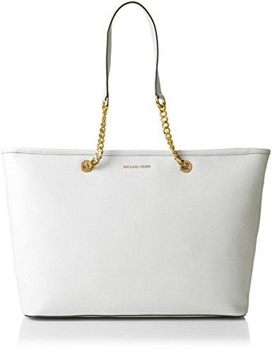 Michael Kors 30S6GJ8T2L_OPTIC WHITE Womens Jet Set Travel Tote White (Optic White)