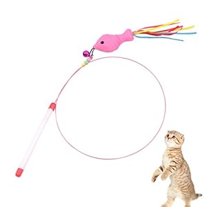 JUguete Divertido para Gato Gatito Juguete con Plumas y Timbre