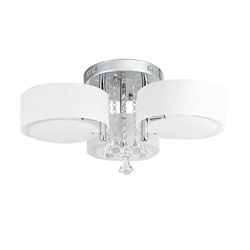 SAILUN® 21W LED Warmweiß und 10W RGB Deckenleuchte 3-flammig Acryl Kristall Deckenlampe Flur Wohnzimmer Lampe Schlafzimmer Küche Energie Sparen Licht Wandleuchte (3-flammig)