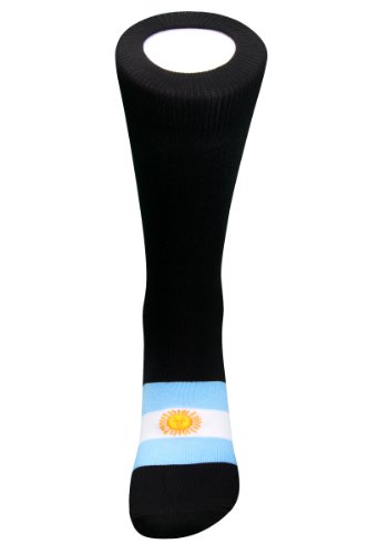 Samson Hosiery ® Reino Unido y Europa Patriótico calcetines de banderas de Naciones Unidas Uno Tamaño Negro Argentina Talla única
